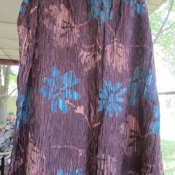 Ladies Brown Print Skirt Size 14 - Picture 3 of 6